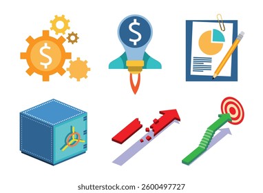 Financial and Business Icon vector illustration