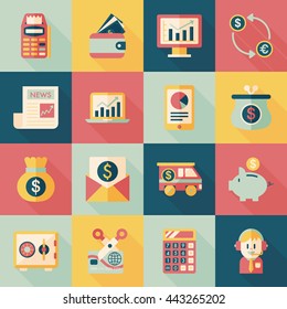 Financial and business icons set