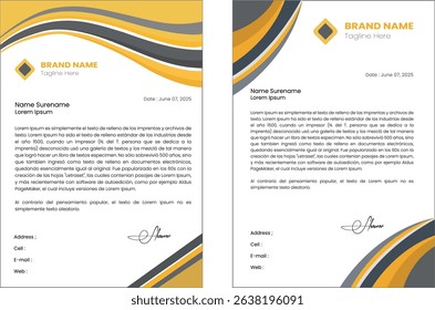 Financial Business Letterhead Kit | 3 Corporate Layout Variations