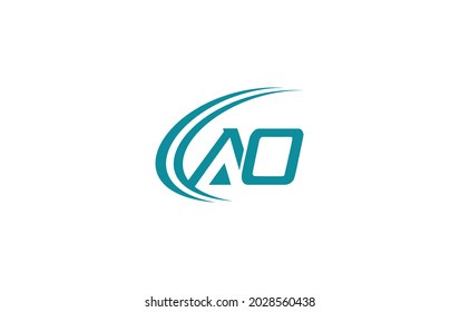 Financial business logo design by AO letter