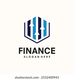Ilustración vectorial de Diseño de Logo de Negocio Financiero