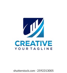 financial business logo design vector