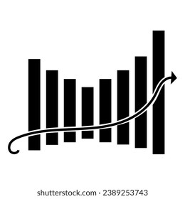 Financial business logo or financial graphic logo.Logo for financial business results data.With vector icon design.