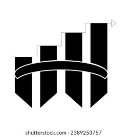 Financial business logo or financial graphic logo.Logo for financial business results data.With vector icon design.