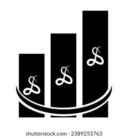 Financial business logo or financial graphic logo.Logo for financial business results data.With vector icon design.