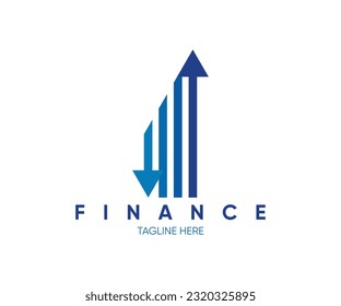 Financial business logo Minimalist creative design vector template