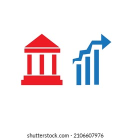 Financial or business logo or minimalist stock market logo