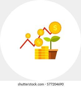Financial Business Plan Concept Icon