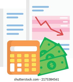Elemento financiero de informe de negocio financiero