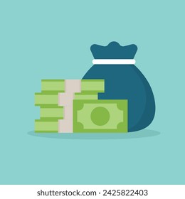 financiera business.objects.Ilustración vectorial sobre finanzas.