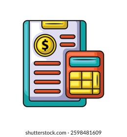 Financial calculating icon design. Financial calculating vector