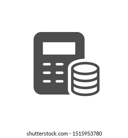 Financial calculation icon and budget concept