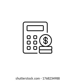 Financial calculation icon design isolated on white background
