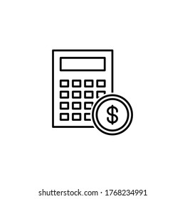 Financial calculation icon design isolated on white background
