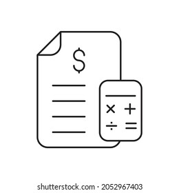 Financial calculation icon design isolated on white background