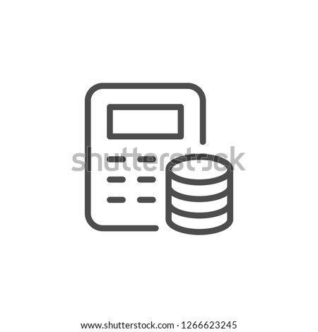 Financial calculation line icon