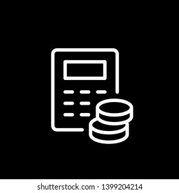 Financial calculation line outline icon