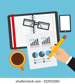 financial calculations design, vector illustration eps10 graphic 