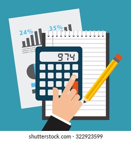 financial calculations design, vector illustration eps10 graphic 