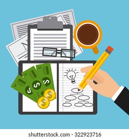 financial calculations design, vector illustration eps10 graphic 