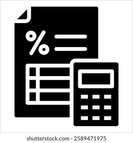Financial Calculations Icon Element For Design