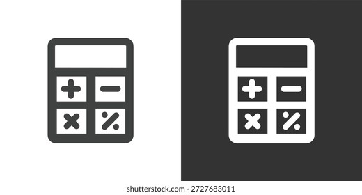 Financial Calculator-Symbol. Symbol für durchgezogene Glyphenserie