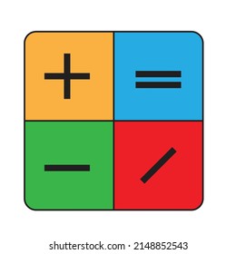 A financial calculator sign - Illustration - vector , icon