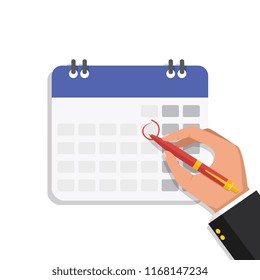 Financial calendar and planning concept. Vector illustration design