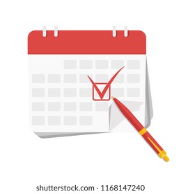 Financial calendar and planning concept. Vector illustration design