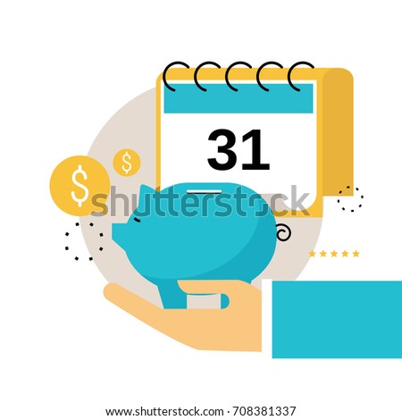 financial calendar financial planning monthly budget のベクター画像