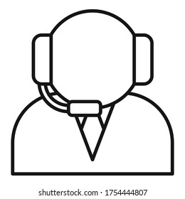 Financial call center icon. Outline financial call center vector icon for web design isolated on white background