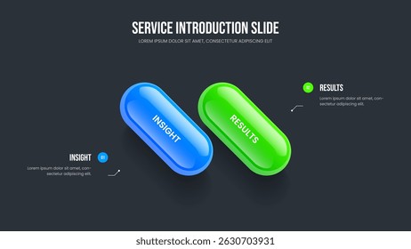 Financial Campaign 2 Step Infographic Slideshow Layout. Market Solution Frame Template Vector Illustration. Digital Profile Two Element Diagram Presentation Design.