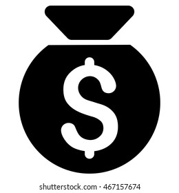 Financial Capital icon. Vector style is flat iconic symbol with rounded angles, black color, white background.