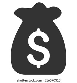 Financial Capital vector icon. Flat gray symbol. Pictogram is isolated on a white background. Designed for web and software interfaces.