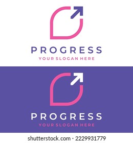 Financial and career creative growth and progress logo with arrow direction sign. Logo for business,progress and career symbol.