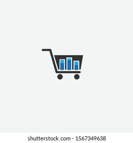 Financial Cart logo icon vector free download