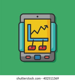 financial cellphone vector icon