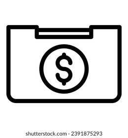 Financial charity icon outline vector. Social money. Help investor
