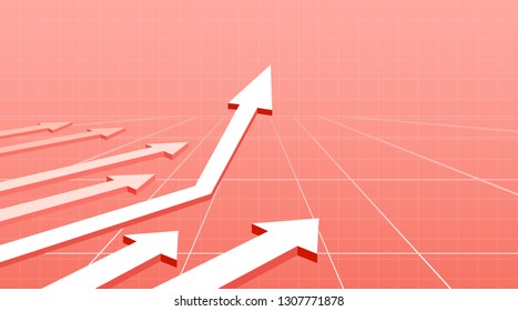  Financial chart with arrow 
