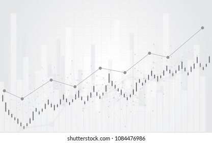 Financial chart candle stick graph business data analysis of stock market investment trading
