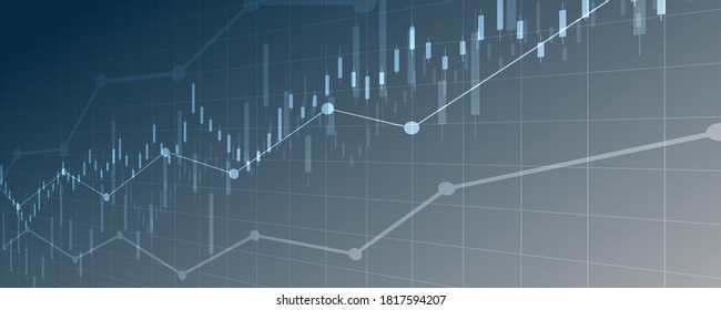 Financial chart candle stick graph business data analysis of stock market investment trading
