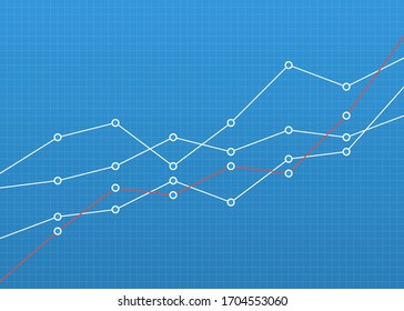 Gráfico del gráfico financiero. Concepto de negocio