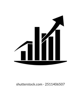 Diseño de Ilustración vectorial de icono de logotipo de gráfico de gráfico financiero