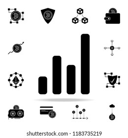 financial chart icon. Crypto currency icons universal set for web and mobile on white background