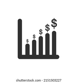 vector de icono de gráfico financiero. para presentaciones de negocios, marketing, mercados de destino y más