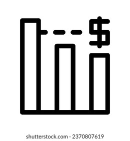 Financial Chart Icon Vector Symbol Design Illustration