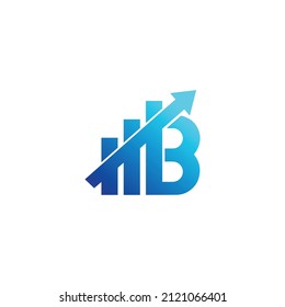 Financial Chart Letter B Logo Design Stock Vector (Royalty Free ...