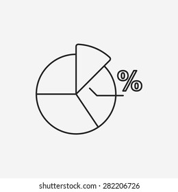 financial chart line icon