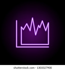 financial chart line icon. Elements of Chart and diagram in neon style icons. Simple icon for websites, web design, mobile app, info graphics