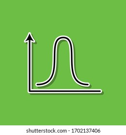 Icono de etiqueta de línea del gráfico financiero. Línea delgada simple, vector de esquema e iconos de diagrama para ui y ux, sitio web o aplicación móvil